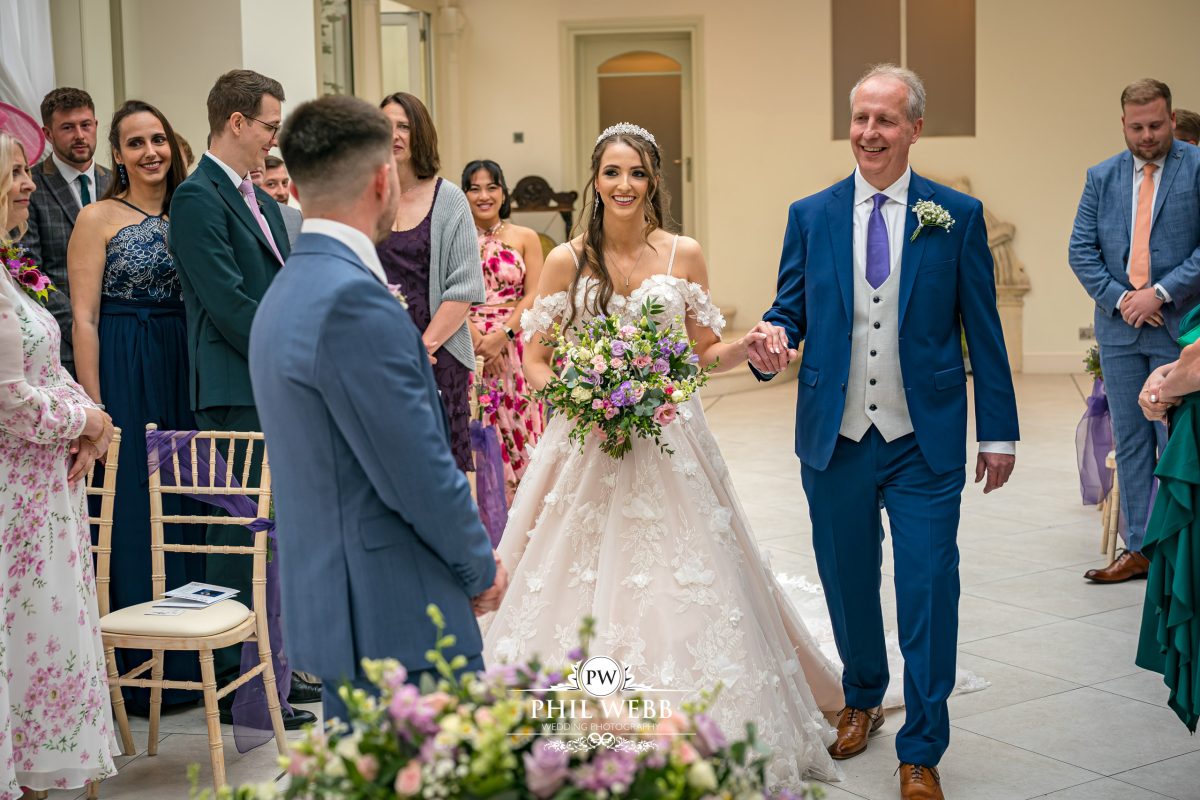 Clevedon Hall Wedding Photography indoor wedding ceremony