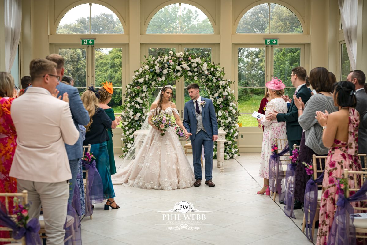 Clevedon Hall Wedding Photography indoor wedding ceremony