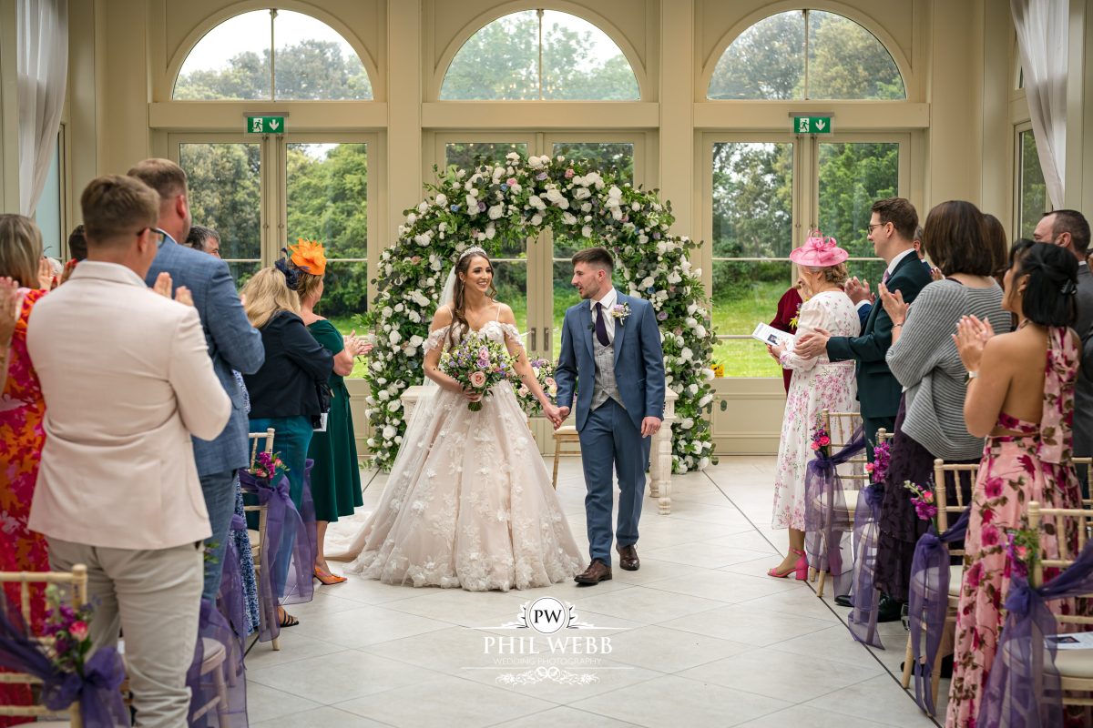 Clevedon Hall Wedding Photography indoor wedding ceremony