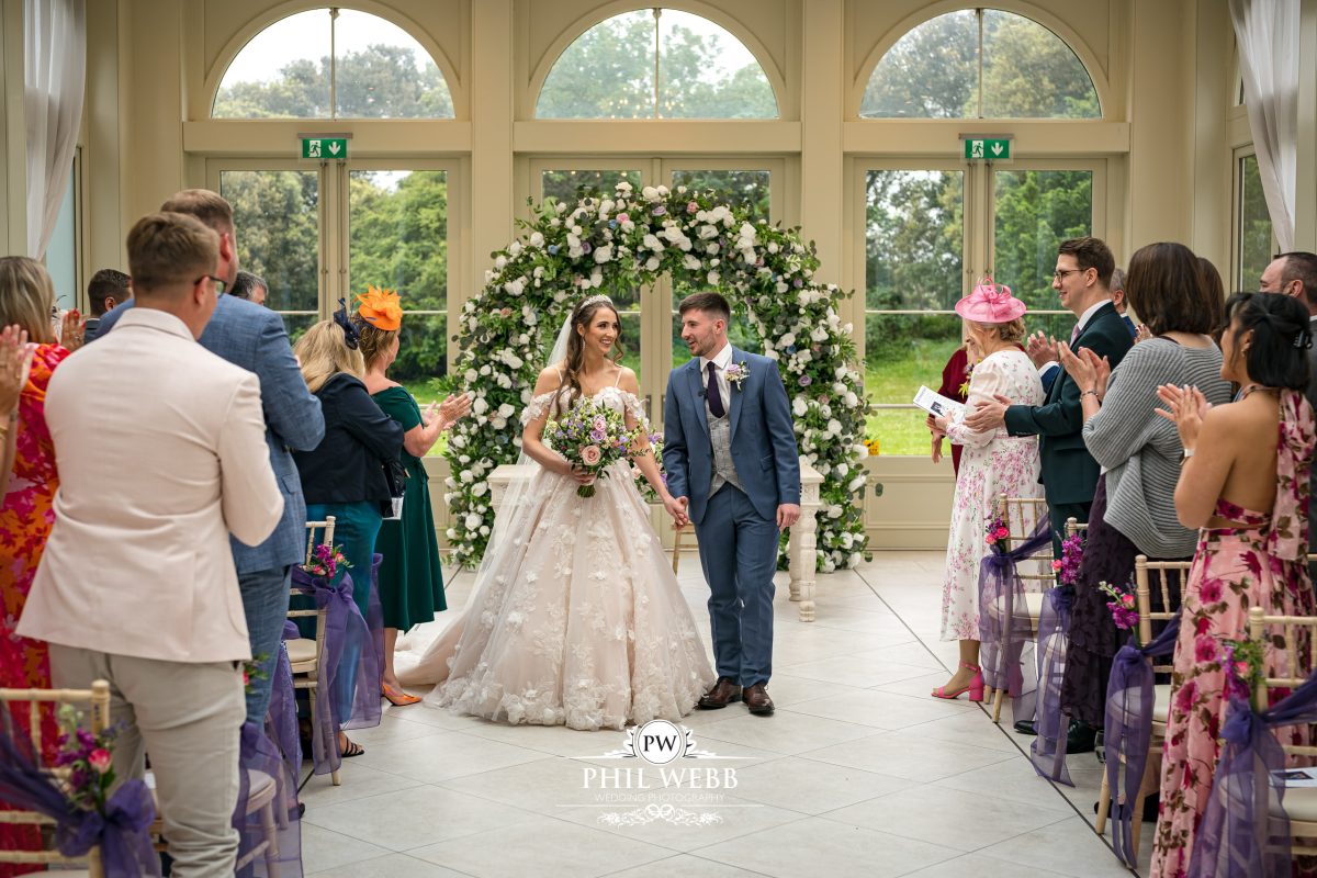 Clevedon Hall Wedding Photography indoor wedding ceremony