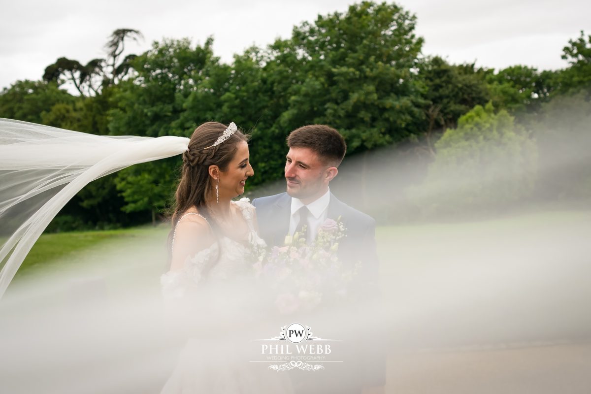 Clevedon Hall Wedding Photography bride and groom portrait