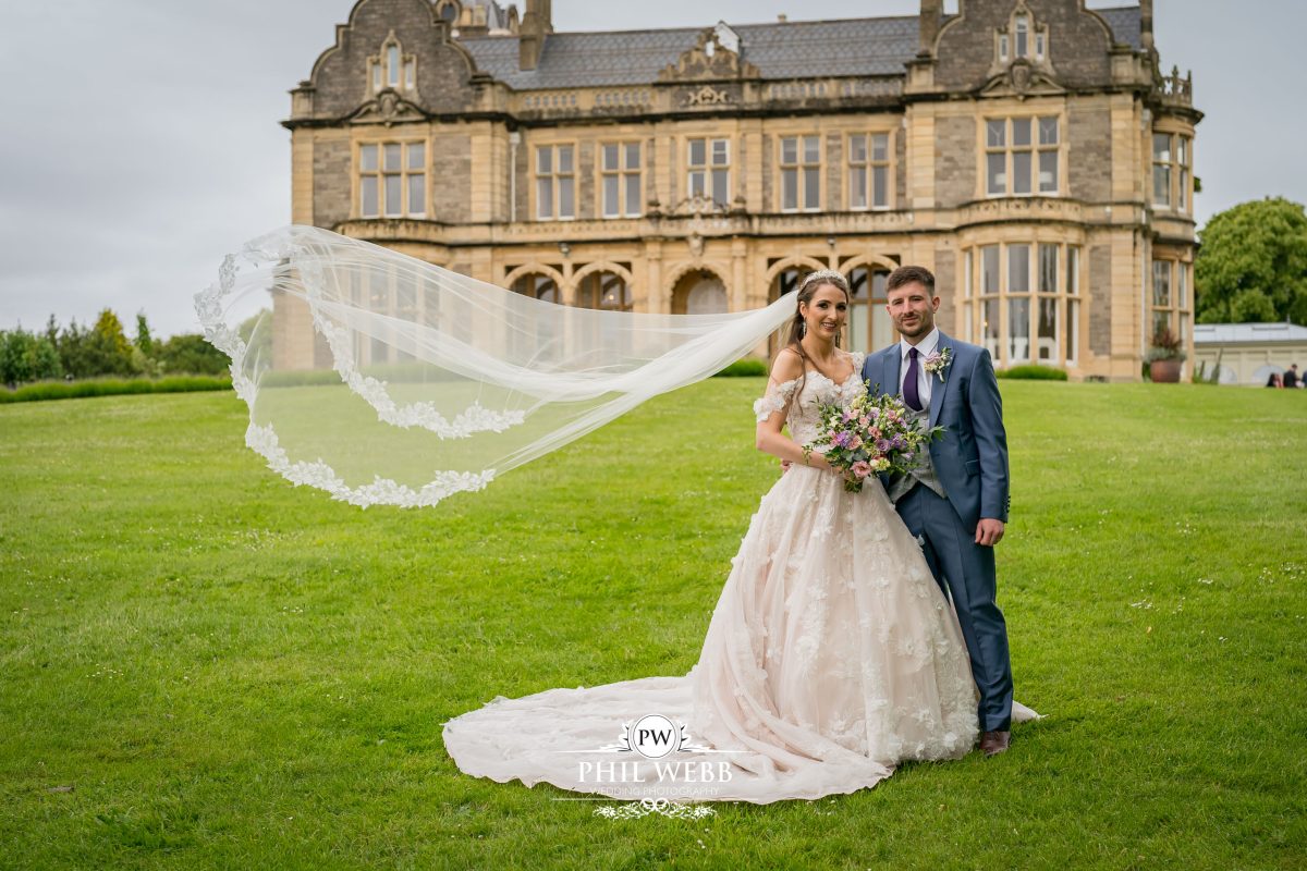 Clevedon Hall Wedding Photography bride and groom portrait