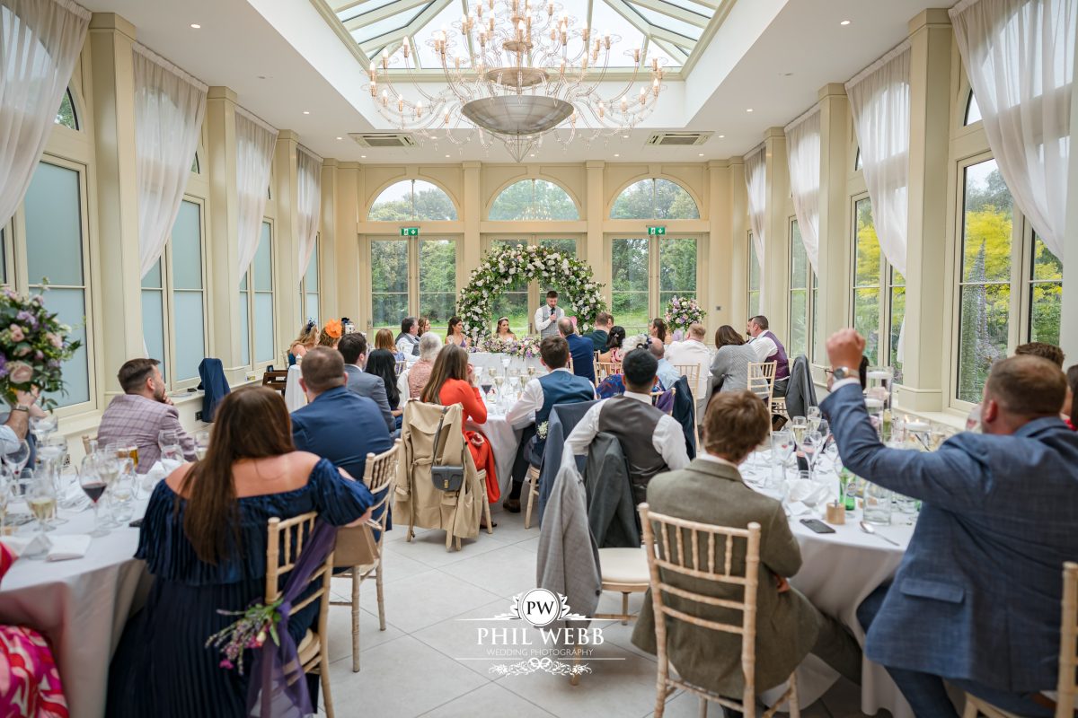 Clevedon Hall Wedding Photography reception speech's