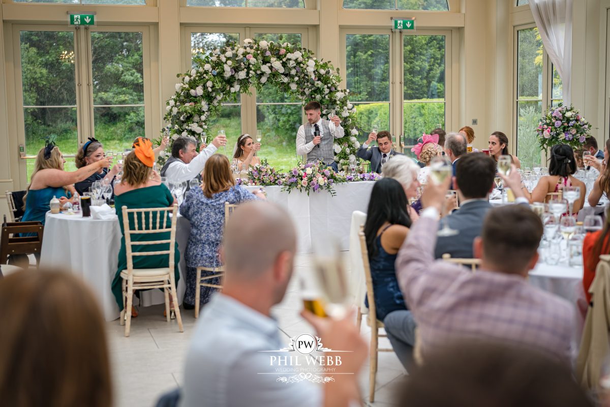 Clevedon Hall Wedding Photography reception speech's