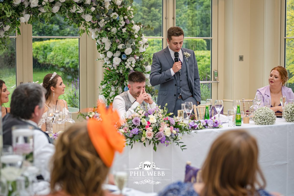 Clevedon Hall Wedding Photography reception speech's