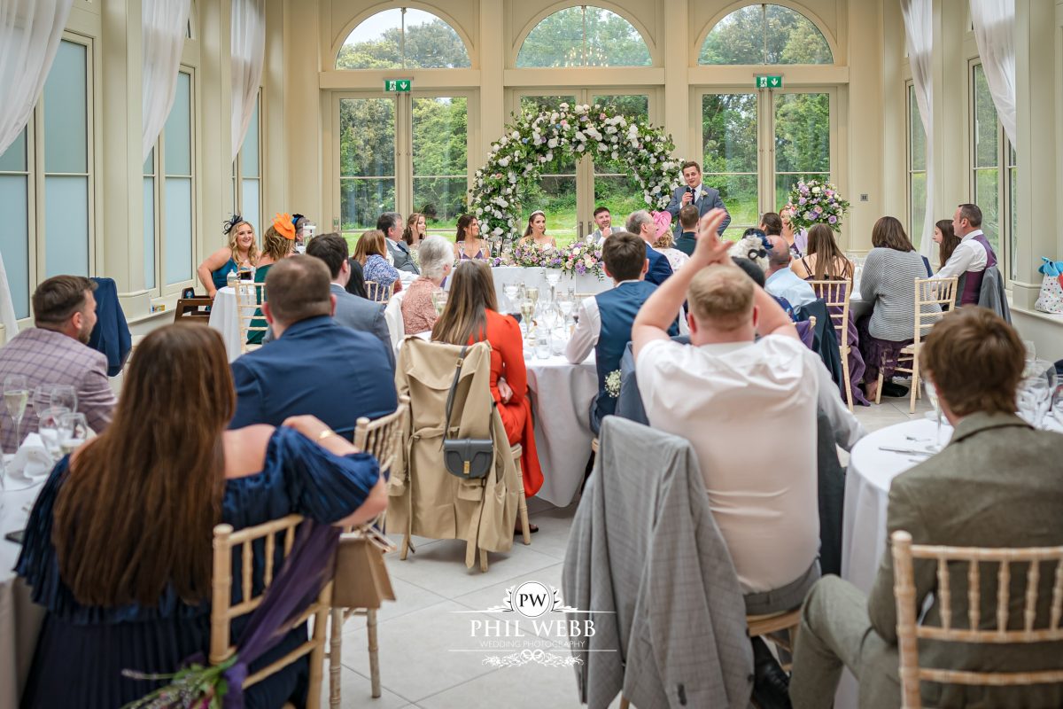 Clevedon Hall Wedding Photography reception speech's