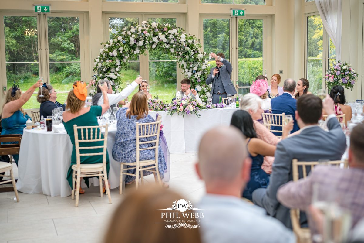 Clevedon Hall Wedding Photography reception speech's