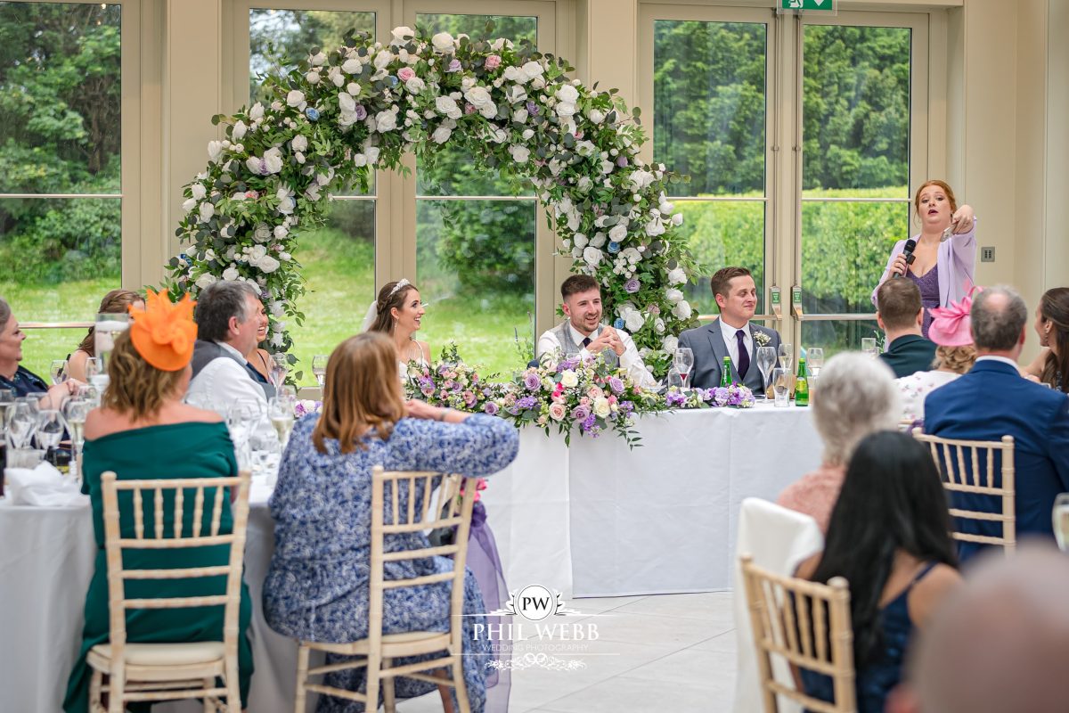 Clevedon Hall Wedding Photography reception speech's