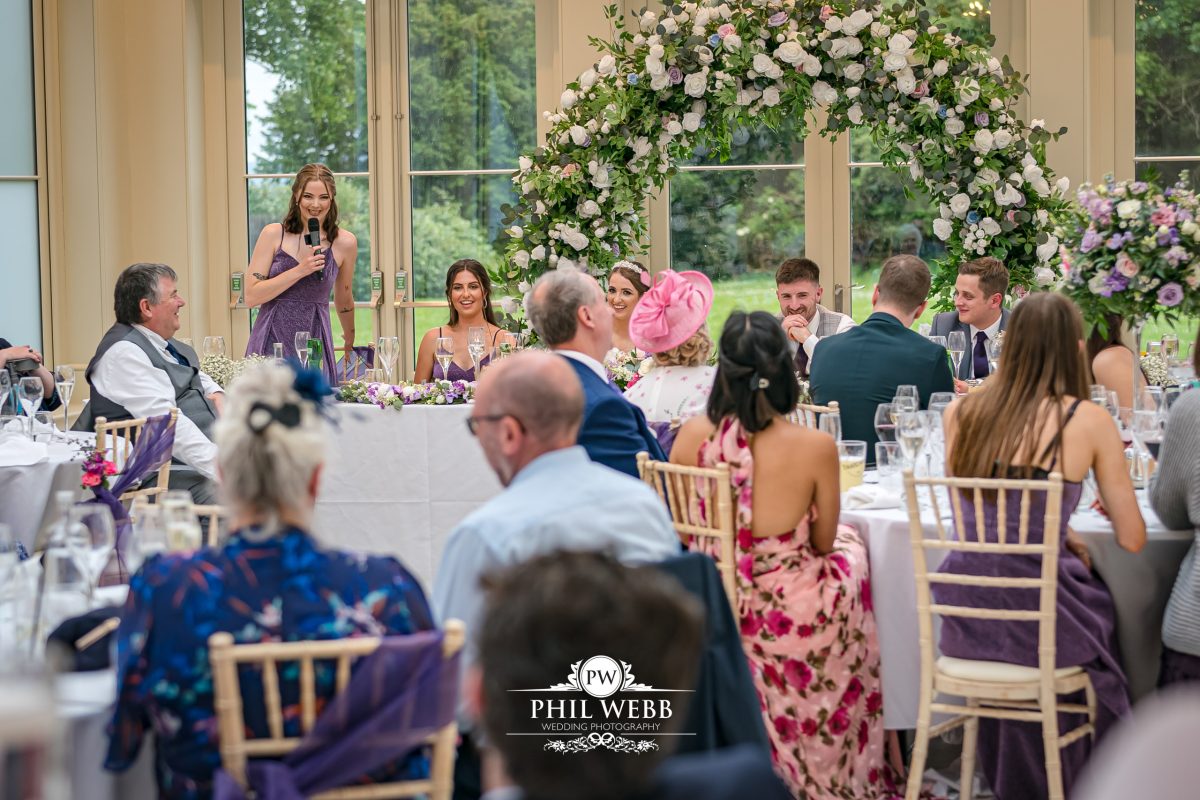 Clevedon Hall Wedding Photography reception speech's