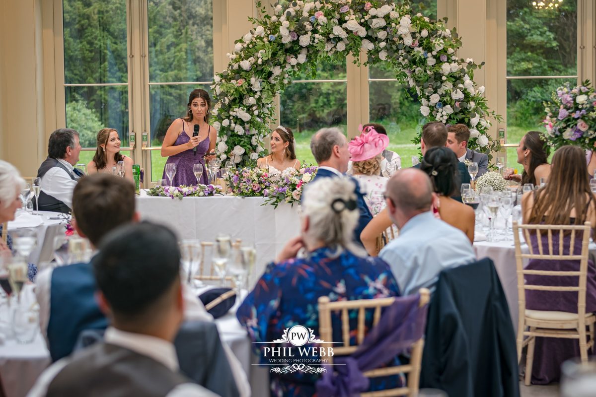 Clevedon Hall Wedding Photography reception speech's