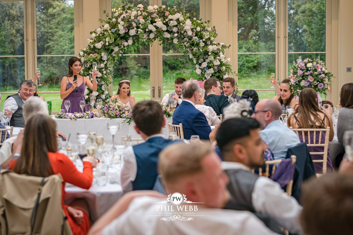 Clevedon Hall Wedding Photography reception speech's