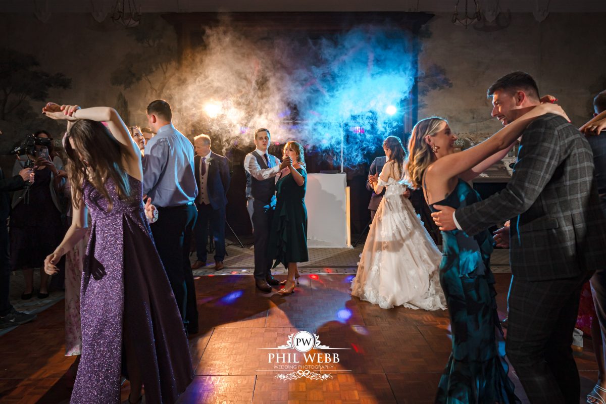 Clevedon Hall Wedding Photography guests dancing