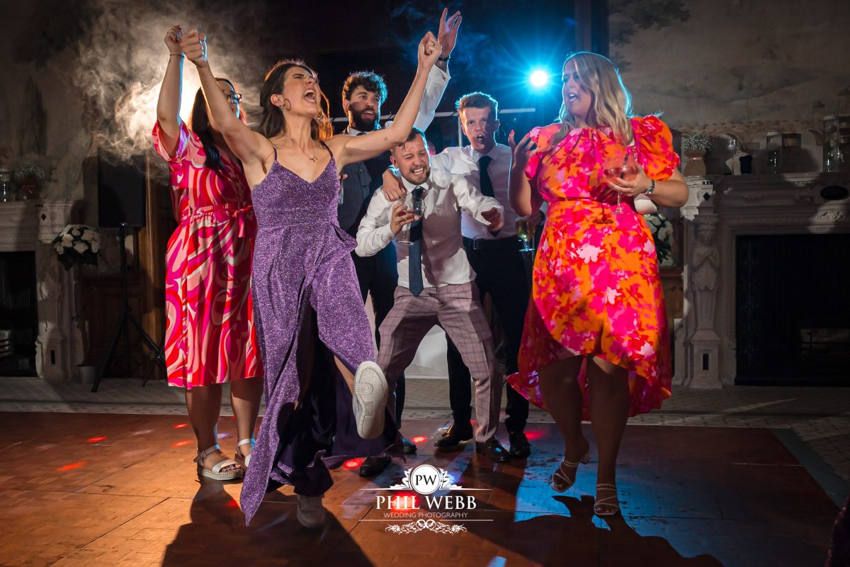 Clevedon Hall Wedding Photography guests dancing
