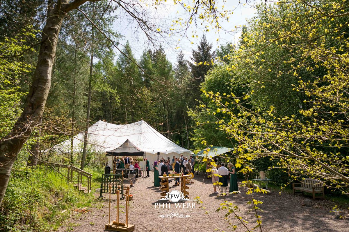 Enchanted Woodland Wedding Hereford drinks reception