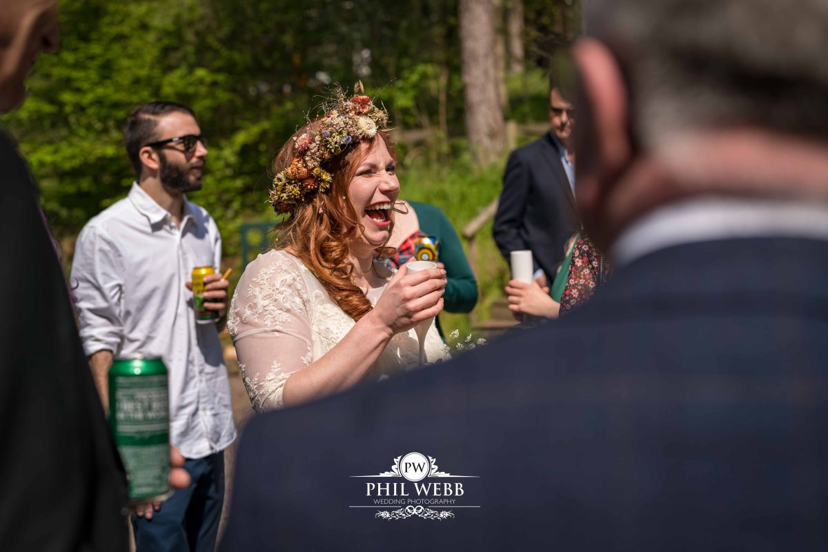 Enchanted Woodland Wedding Hereford drinks reception