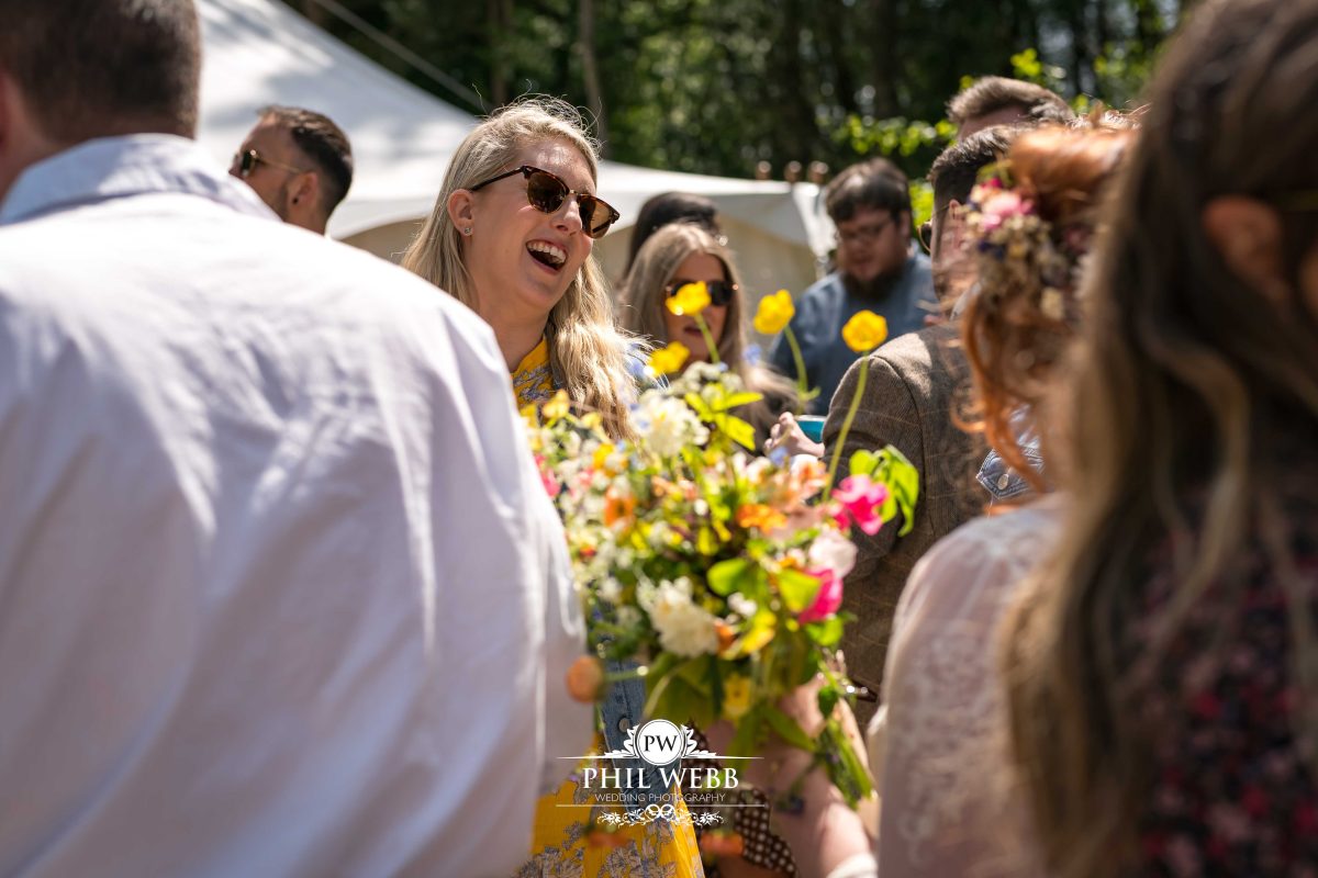 Enchanted Woodland Wedding Hereford drinks reception