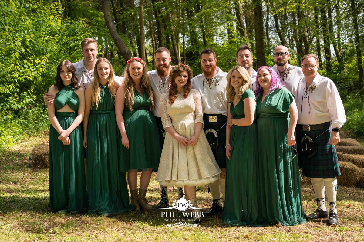 Enchanted Woodland Wedding Hereford group picture