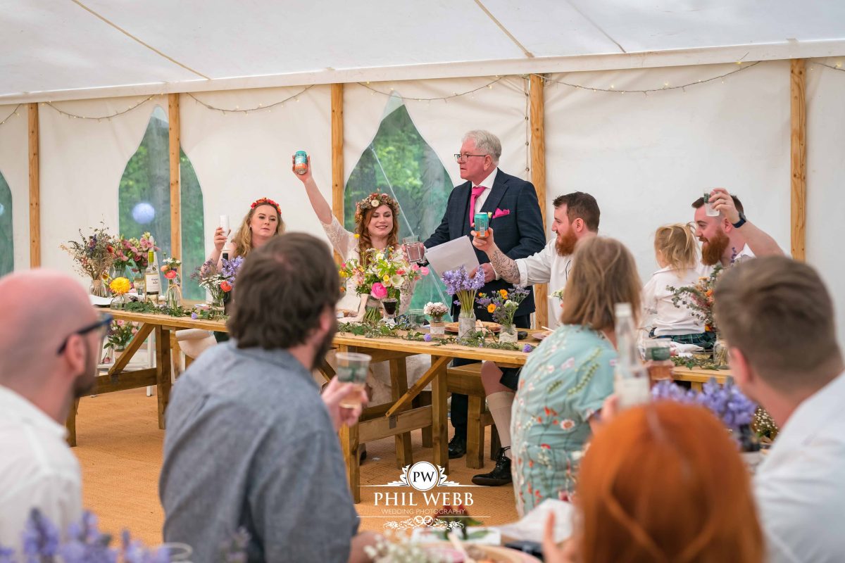 Enchanted Woodland Wedding Hereford reception speech's