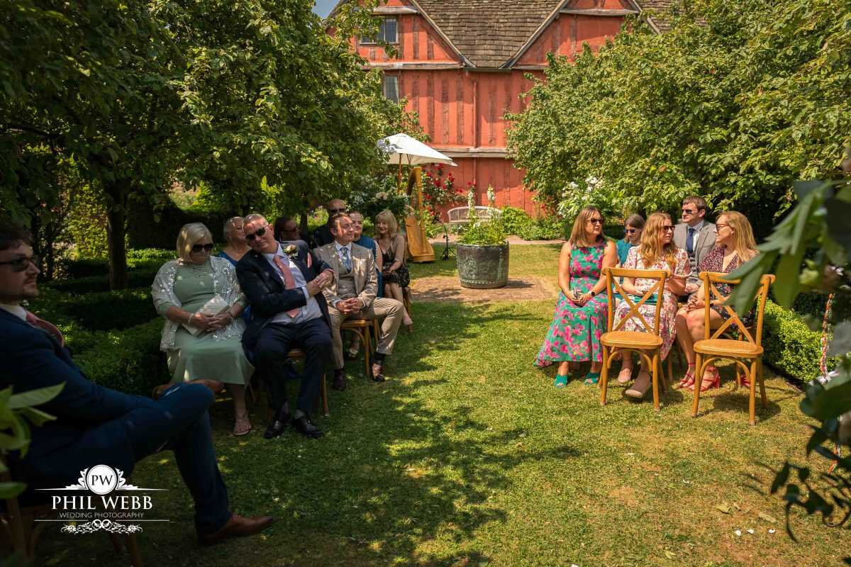 Pauntley Court Wedding Venue bride and groom wedding ceremony