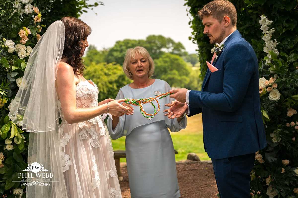 Pauntley Court Wedding Venue bride and groom wedding ceremony