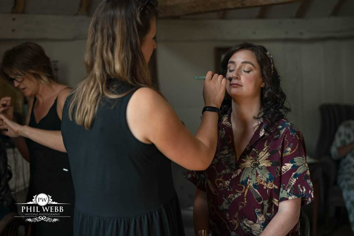 Pauntley Court Wedding Venue bride prep