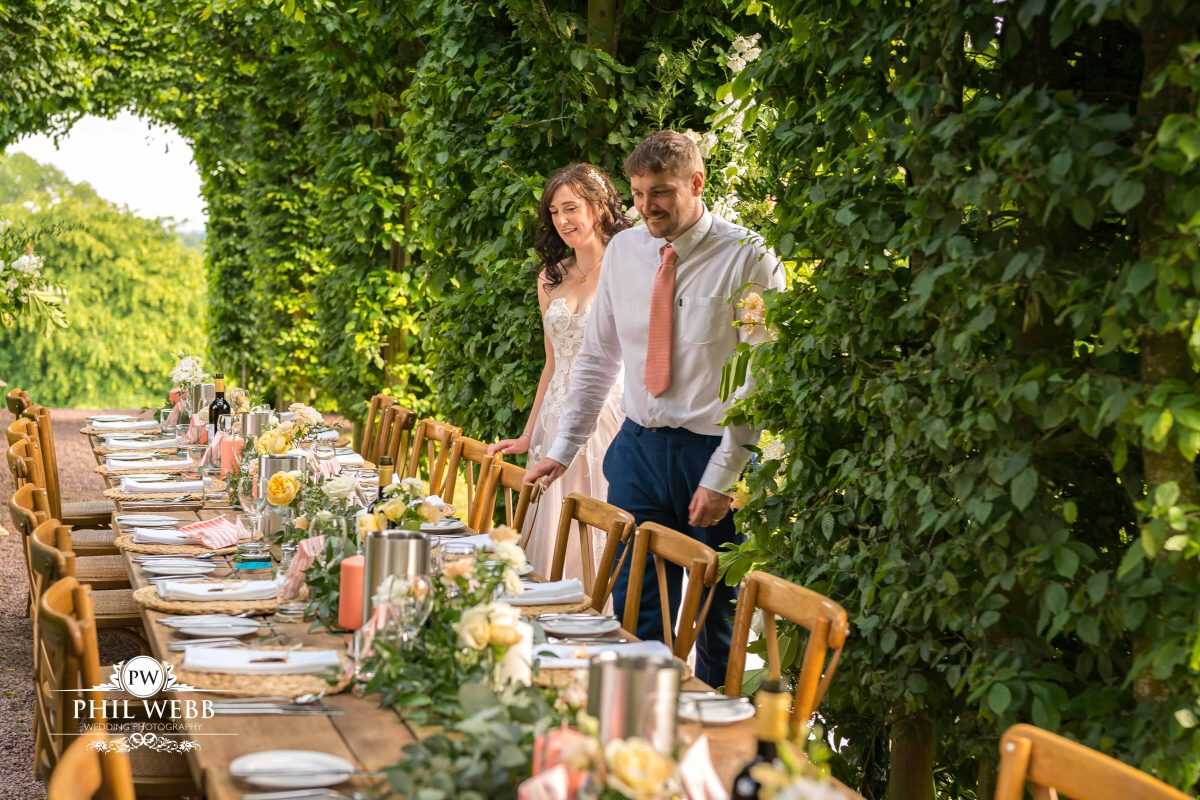 Pauntley Court Wedding Venue bride and groom wedding reception
