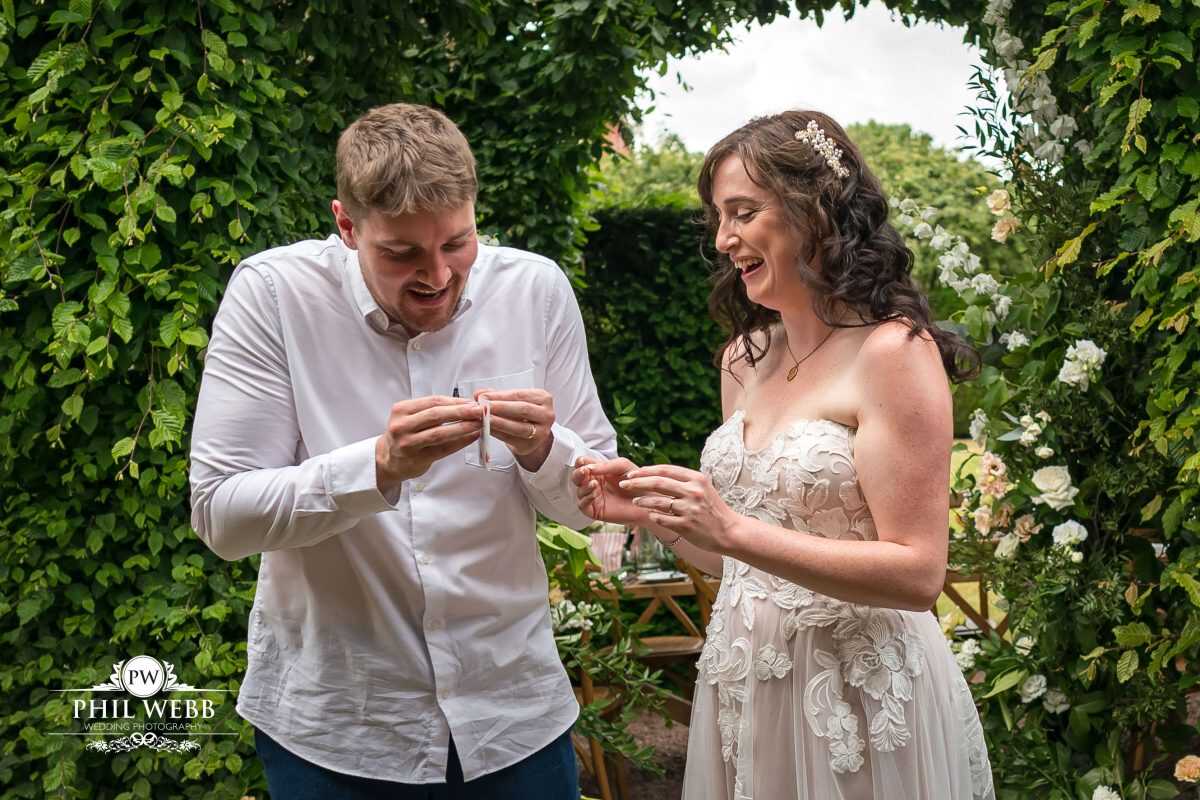 Pauntley Court Wedding Venue bride and groom speech's