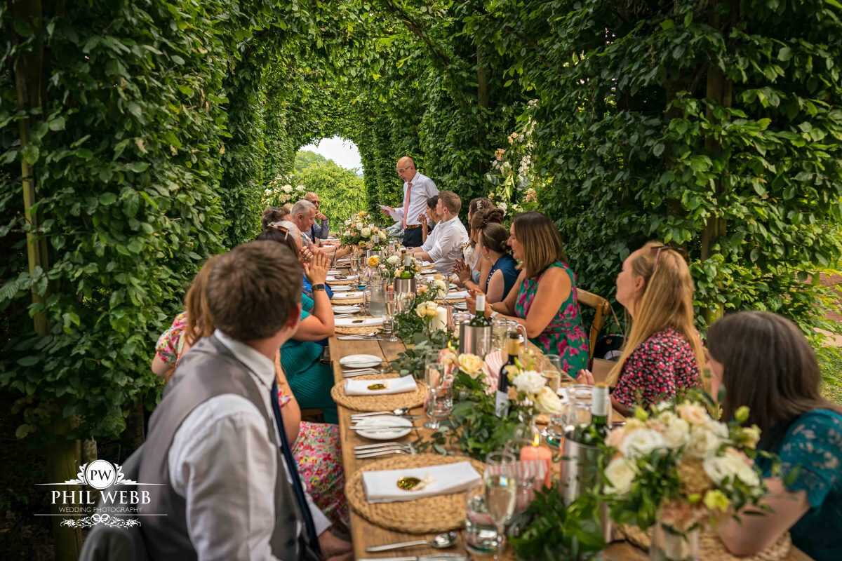 Pauntley Court Wedding Venue bride and groom speech's