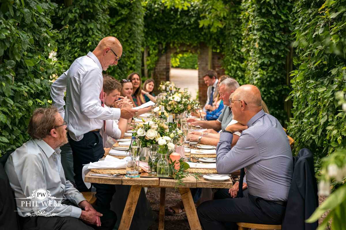 Pauntley Court Wedding Venue bride and groom speech's