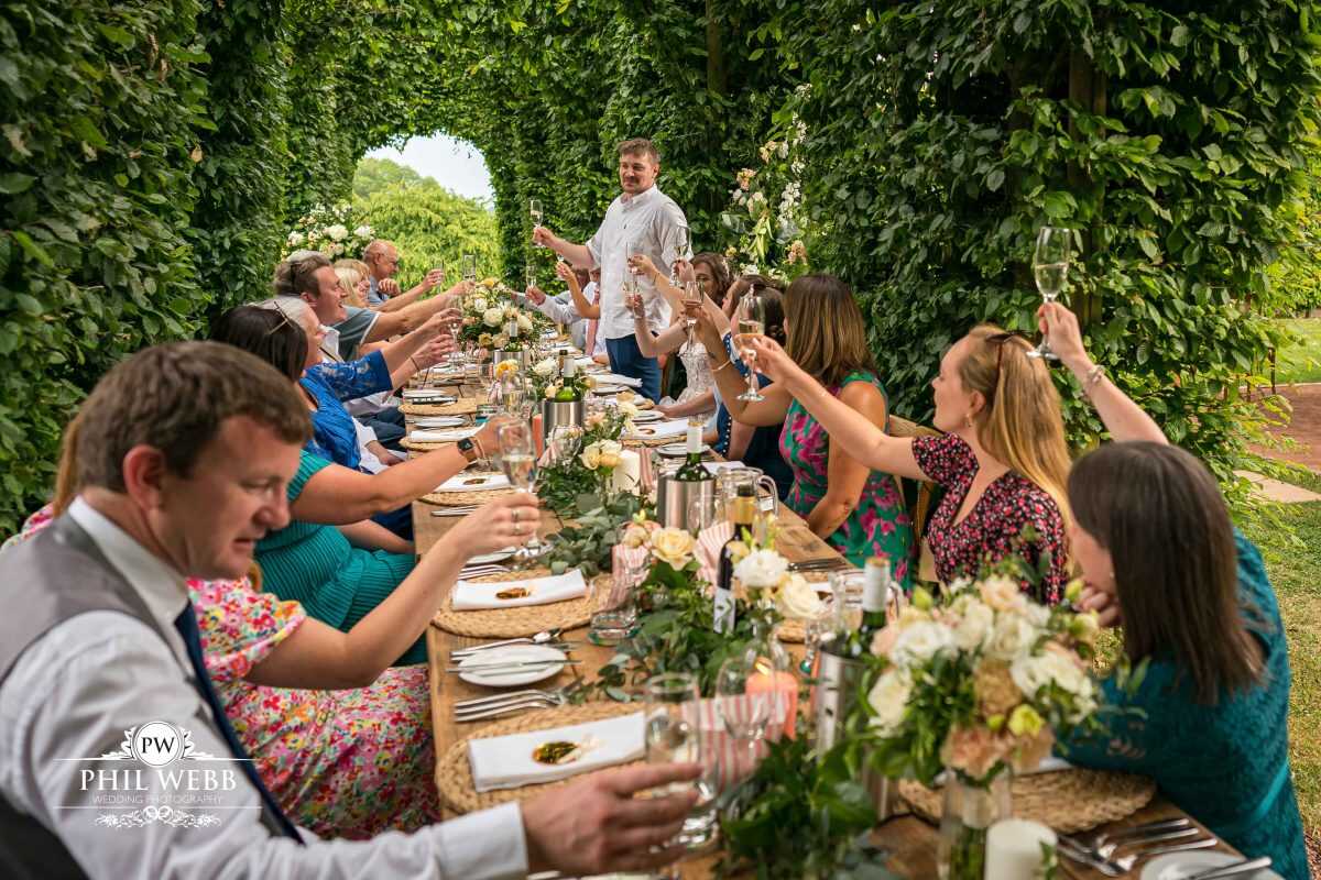 Pauntley Court Wedding Venue bride and groom speech's