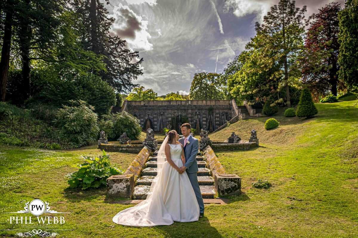Bride and Groom Portrait at Cowley Manor