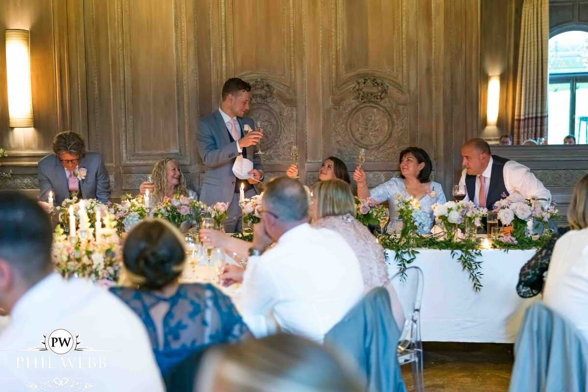 wedding speech's at Cowley Manor