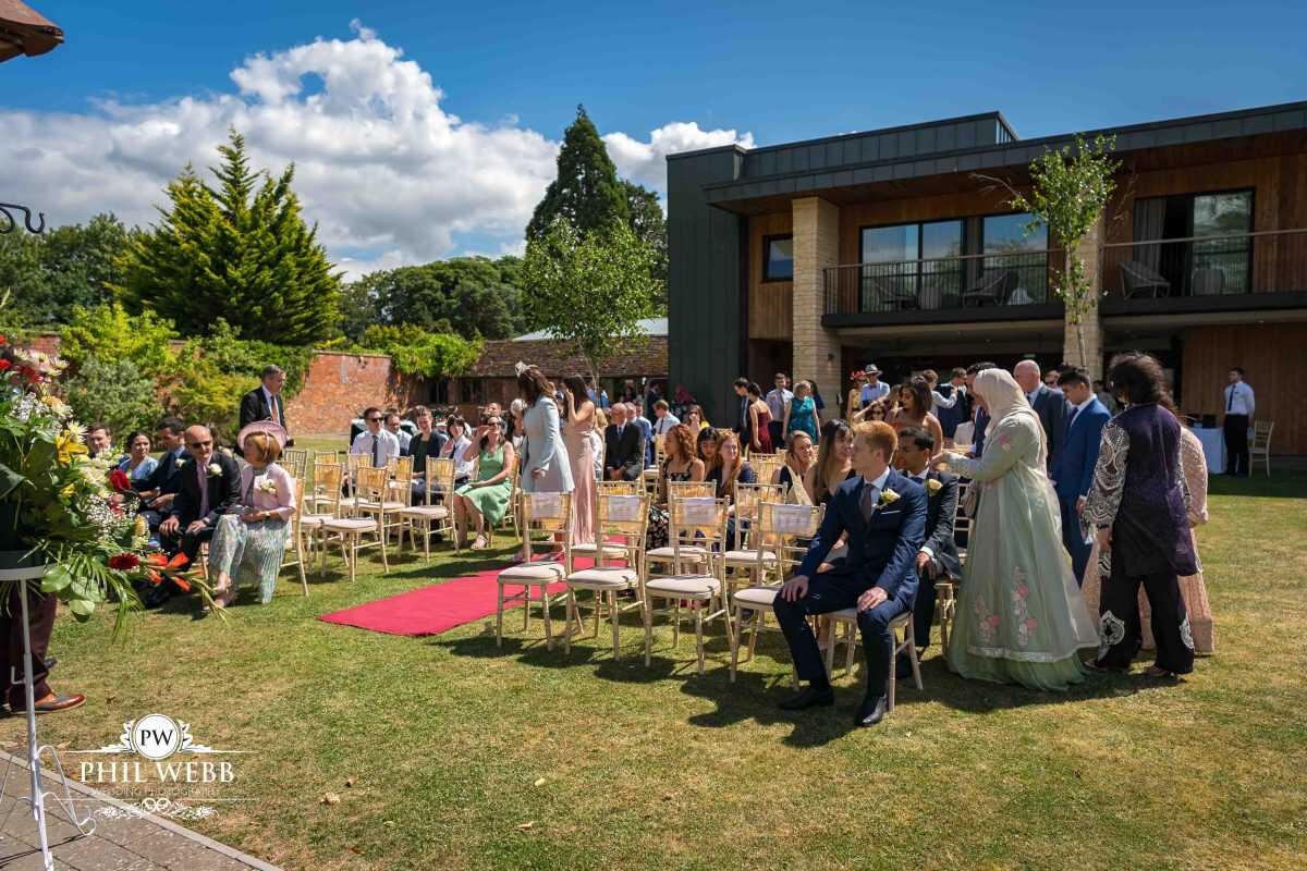 The Hatherley Manor Hotel Wedding photography outdoor wedding ceremony