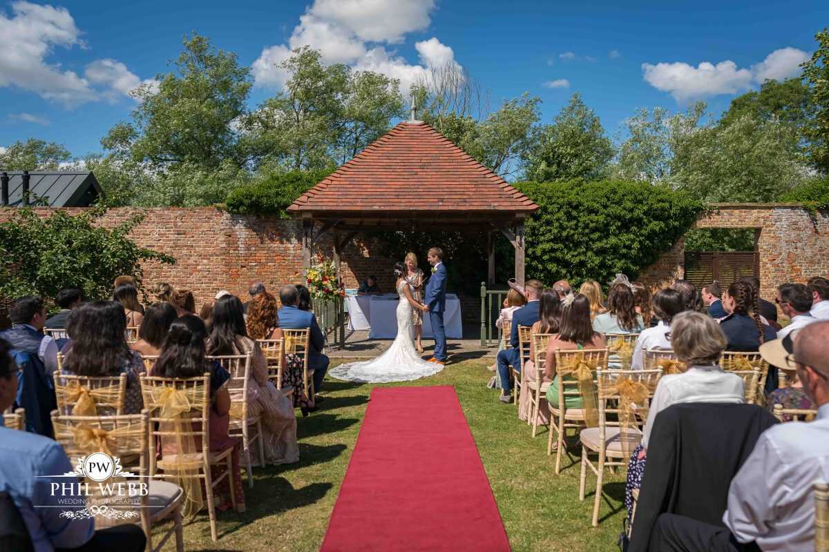 The Hatherley Manor Hotel Wedding photography outdoor wedding ceremony