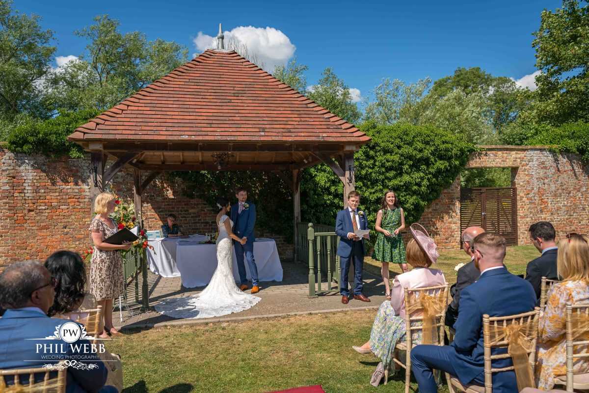 The Hatherley Manor Hotel Wedding photography outdoor wedding ceremony
