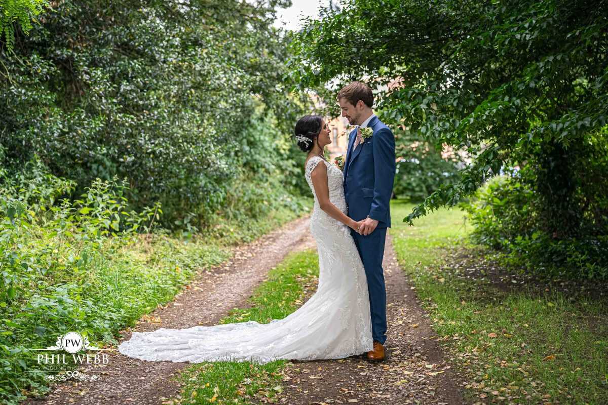 The Hatherley Manor Hotel Wedding photography bride and groom portrait