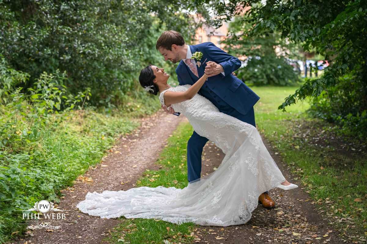 The Hatherley Manor Hotel Wedding photography bride and groom portrait