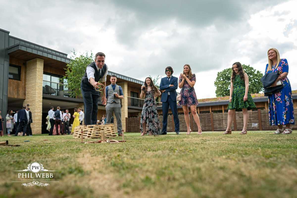The Hatherley Manor Hotel Wedding photography games at drinks reception