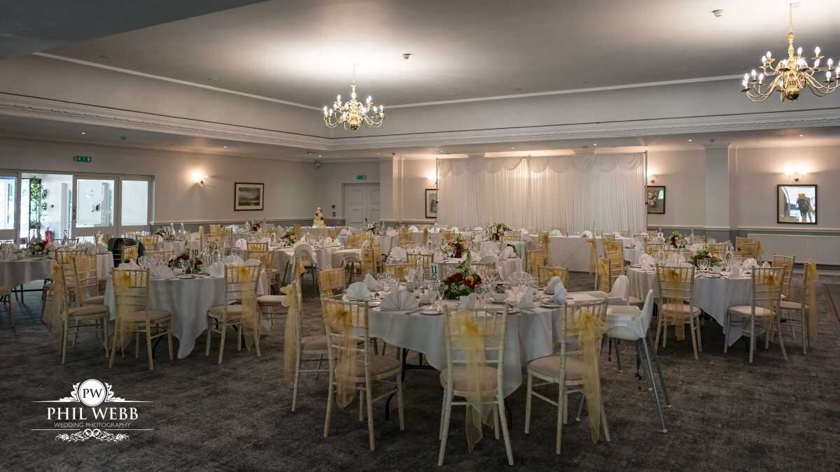 The Hatherley Manor Hotel Wedding photography reception room