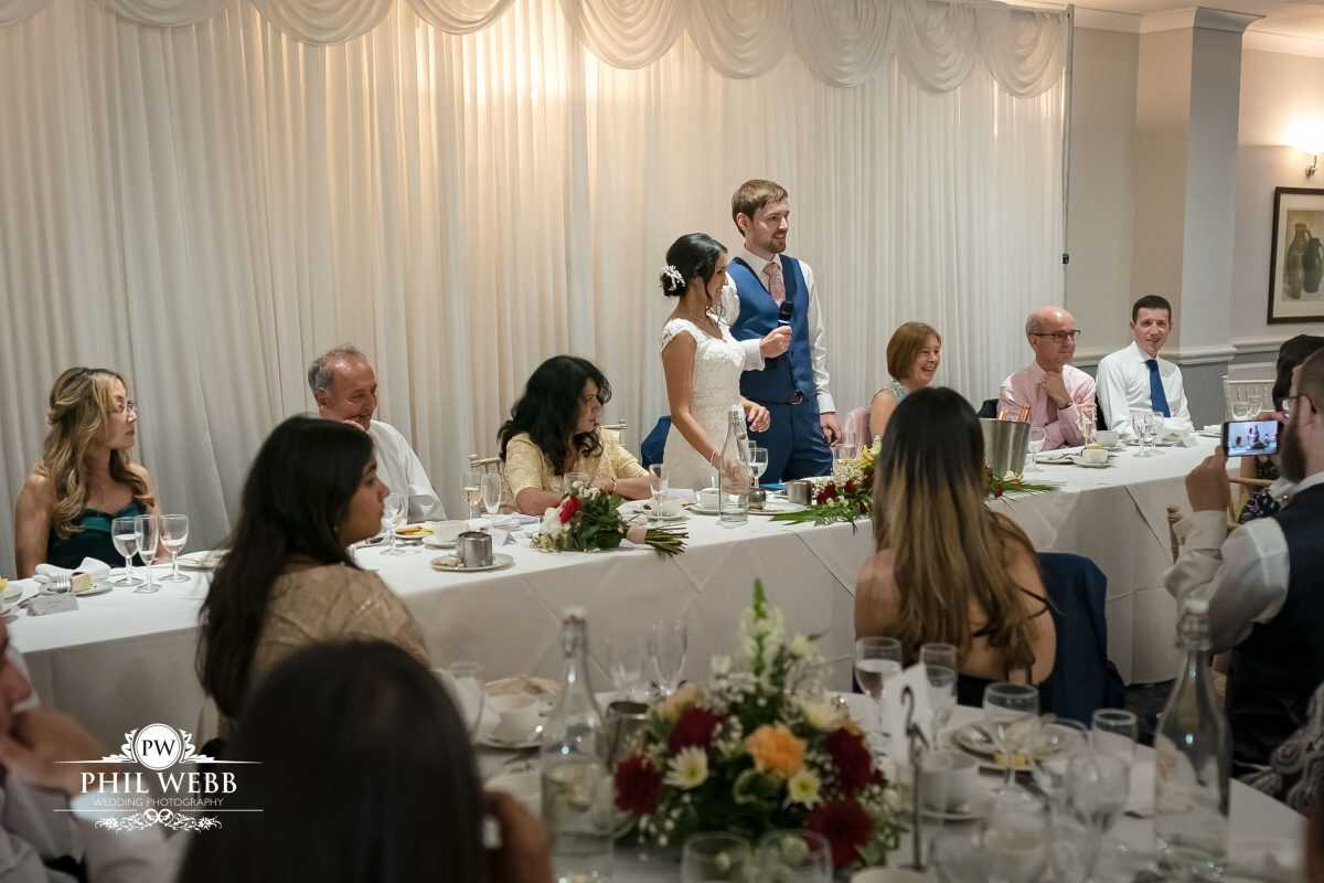 The Hatherley Manor Hotel Wedding speech's
