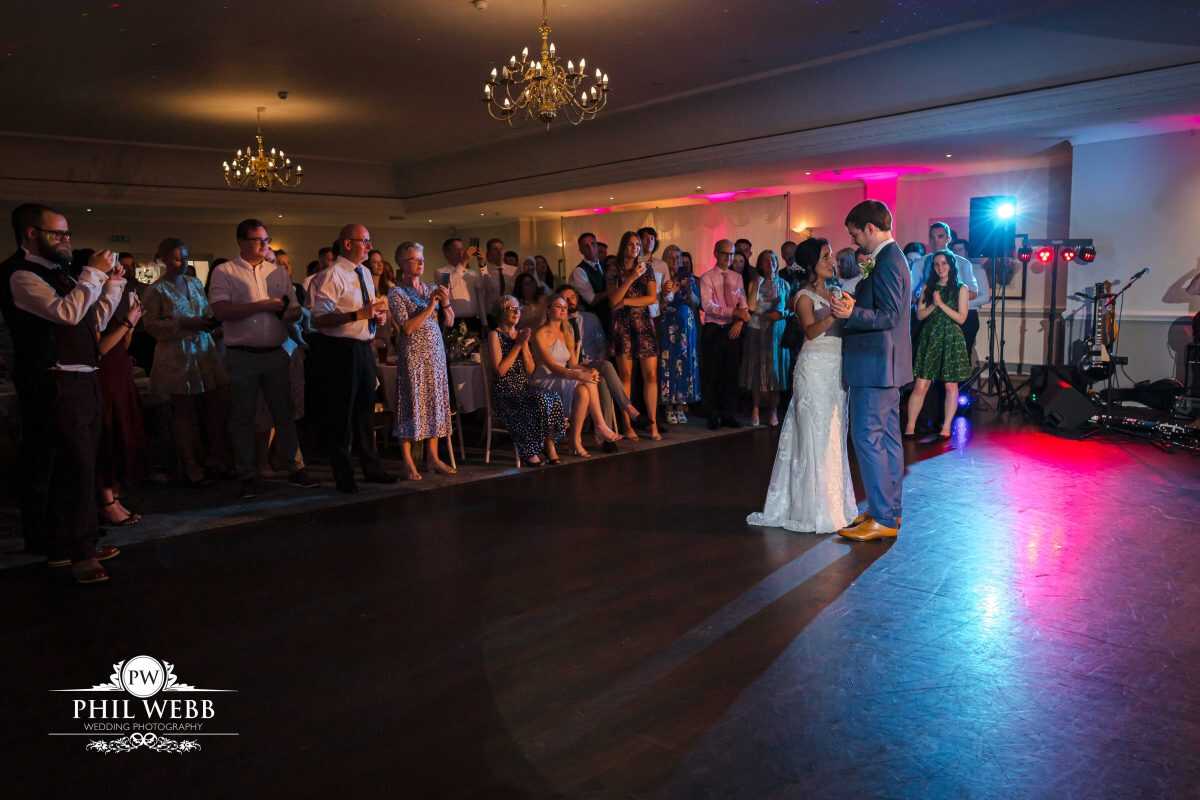The Hatherley Manor Hotel Wedding Photography party dancing