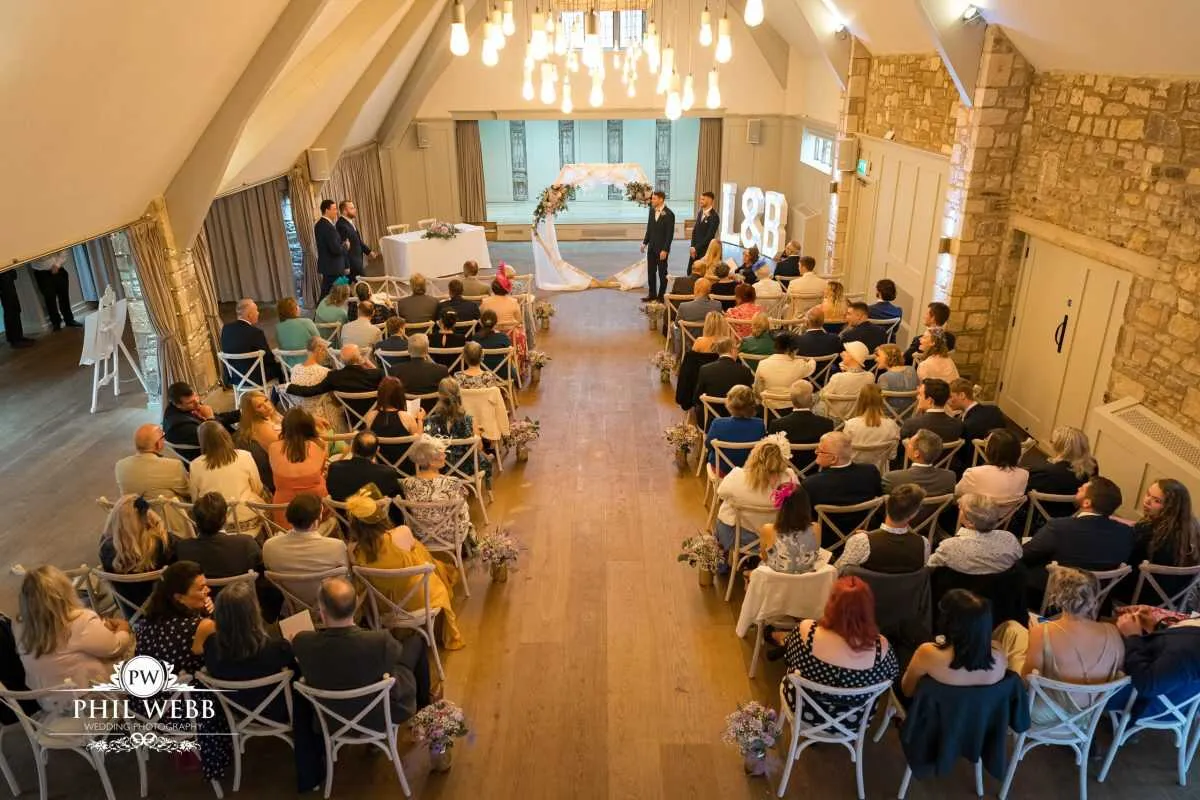The Frogmill Wedding Photography Indoor wedding ceremony