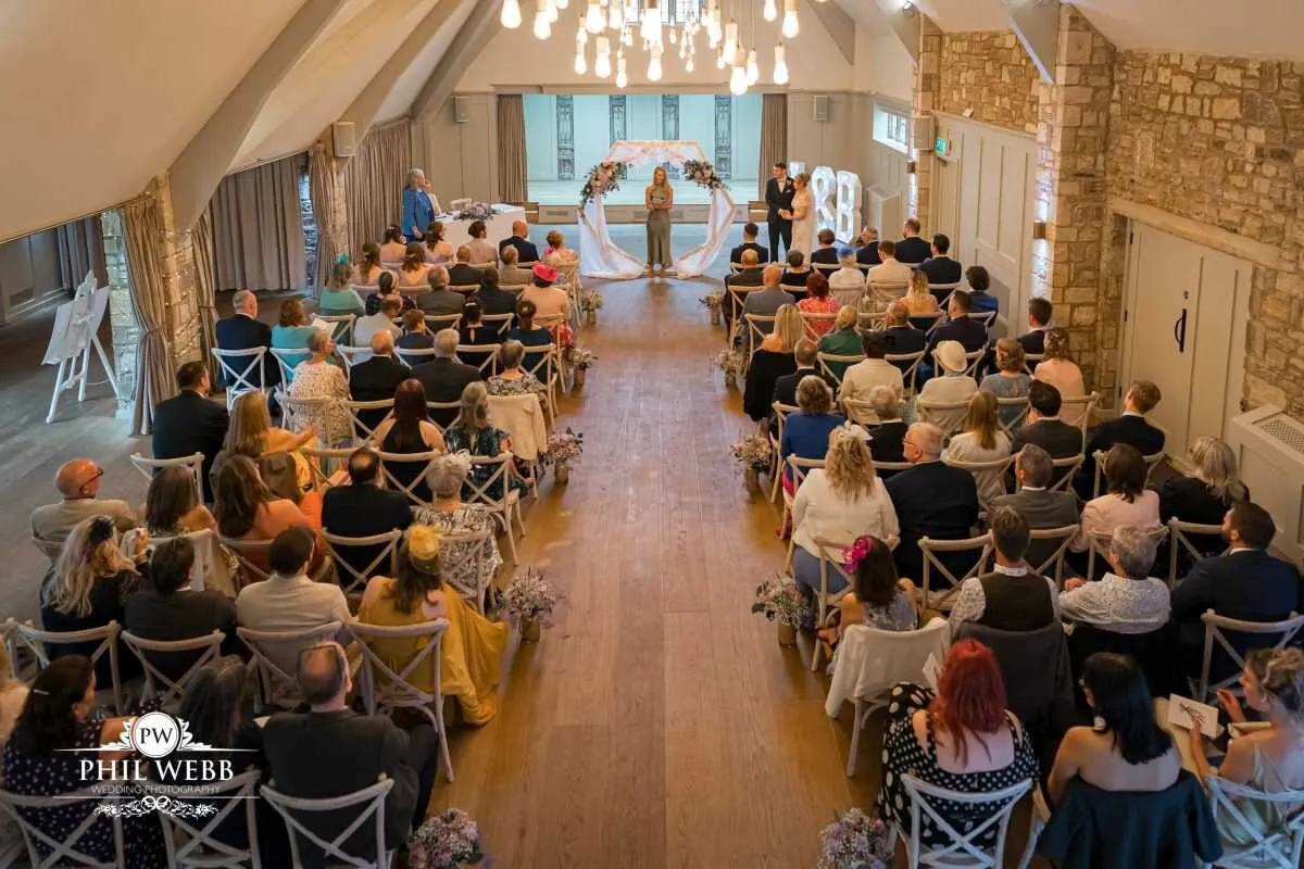 The Frogmill Wedding Photography Indoor wedding ceremony