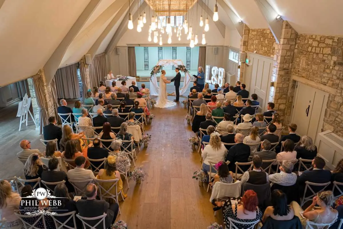 The Frogmill Wedding Photography Indoor wedding ceremony