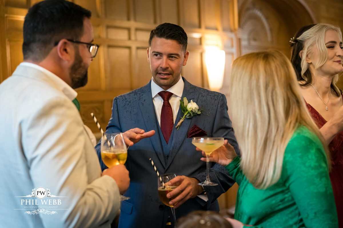 Coombe Lodge Wedding Photography drinks reception