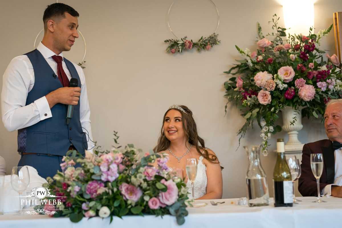 Coombe Lodge Wedding Photography speech's