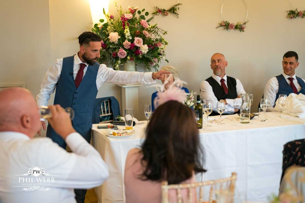 Coombe Lodge Wedding Photography speech's