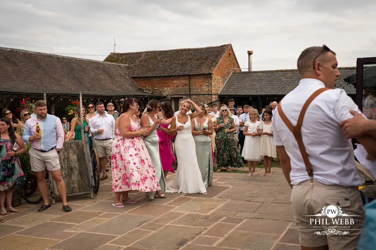 Over barn at Over Farm Wedding Photography reception speeches
