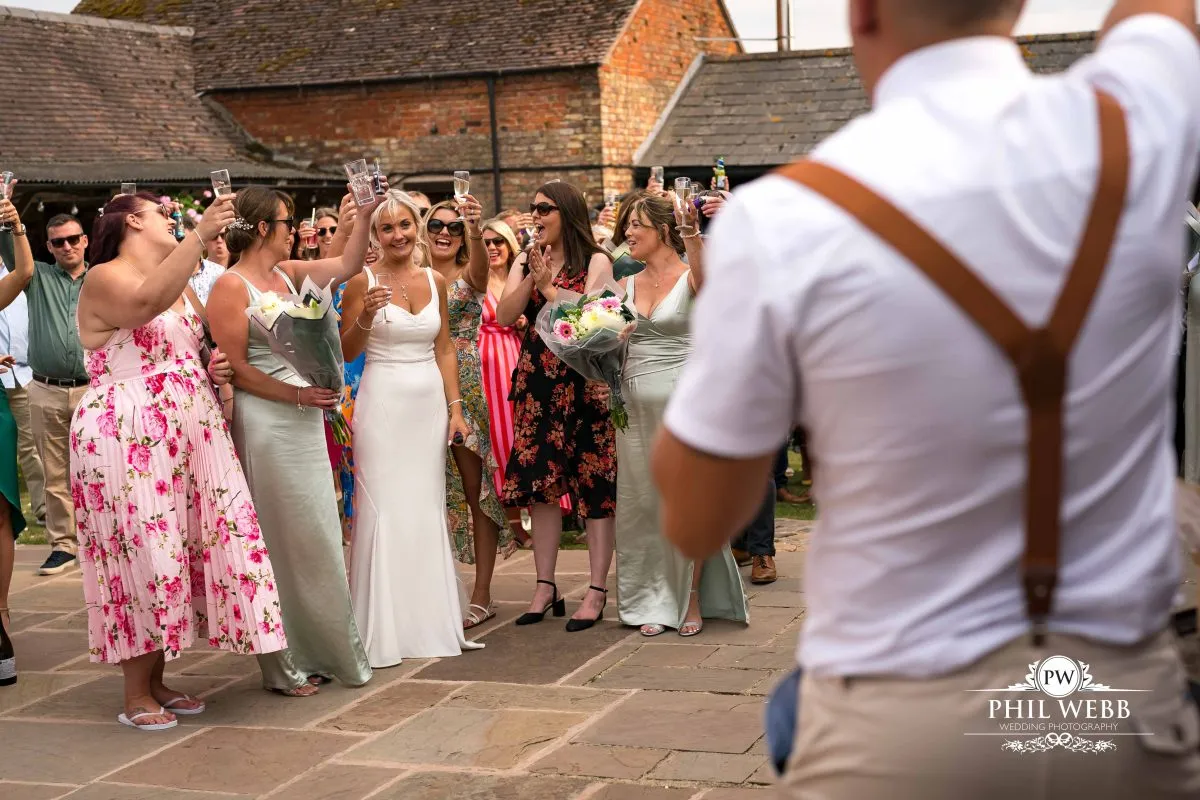 Over barn at Over Farm Wedding Photography reception speeches