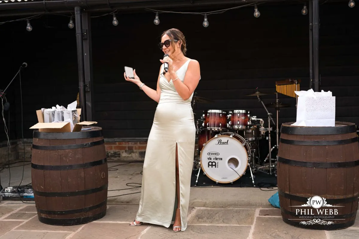 Over barn at Over Farm Wedding Photography reception speeches
